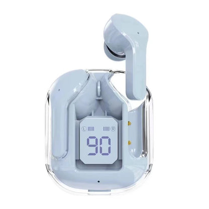 Original T2 Wireless Bluetooth Earphone Transparent HIFI Headphones LED Power Digital Display Stereo Sound Earphones for Phone