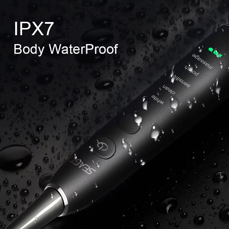 Sonic Electric Toothbrush Upgraded Adult Waterproof USB Rechargeable 360 Days Long Standby Time With5 Brush Head Best Gift