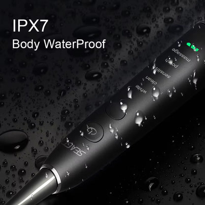 Sonic Electric Toothbrush Upgraded Adult Waterproof USB Rechargeable 360 Days Long Standby Time With5 Brush Head Best Gift